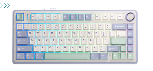 Клавиатуры AULA F75 Purple-Beige-Green Gray Switches
